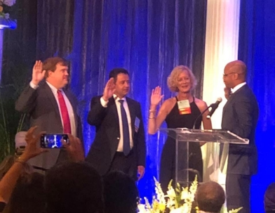 Tony DelCampo was sworn in as treasurer of the State Bar of Georgia.